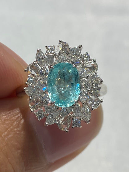 Natural Paraiba Tourmaline 1.29ct Ring