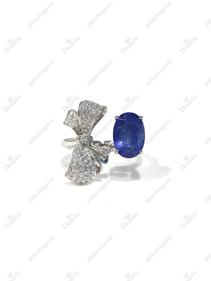 Natural Blue Sapphire 3.51ct Ring