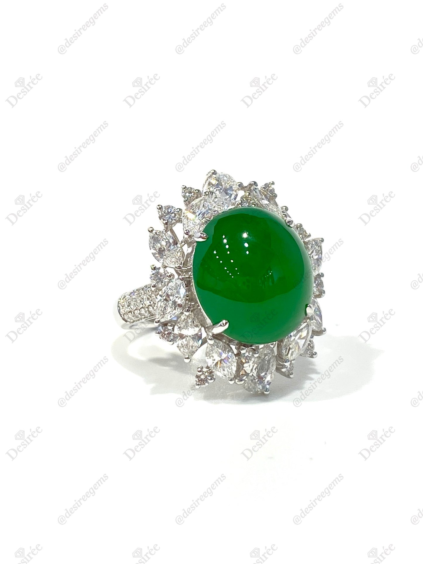 Natural Type A Jadeite Ring
