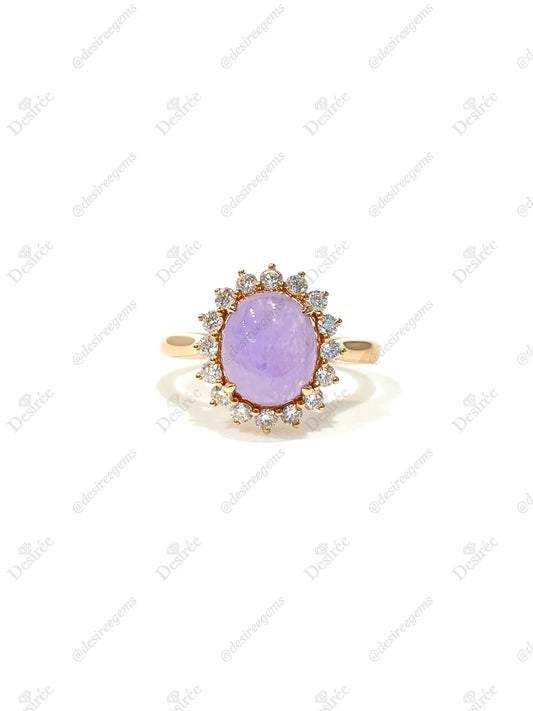 Natural Type A Lavender Jadeite Ring