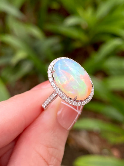 Natural Opal 3.97ct Ring