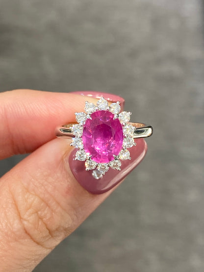 Natural Unheated Ruby 2.27ct Ring