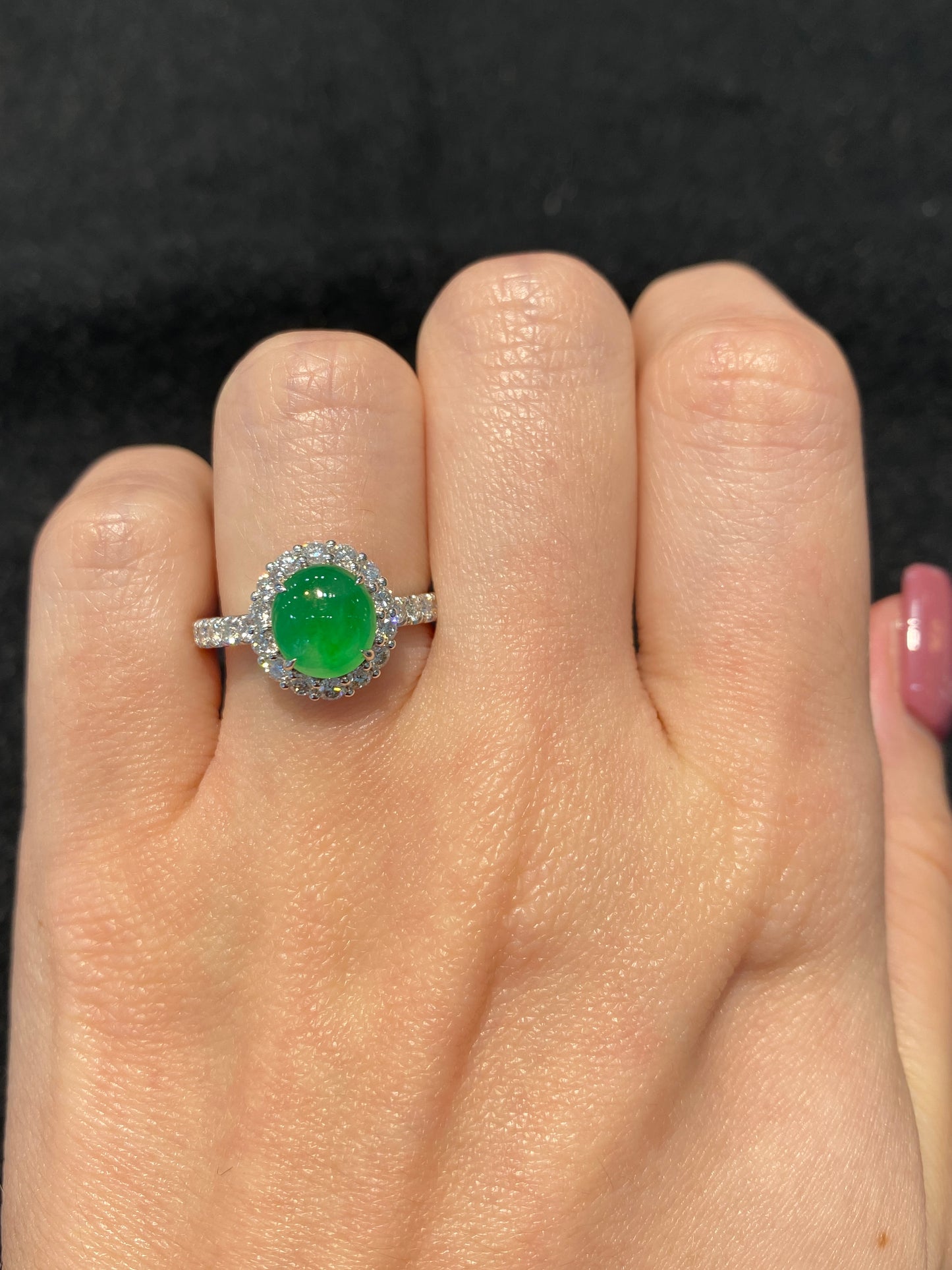 Natural Type A Jadeite Ring