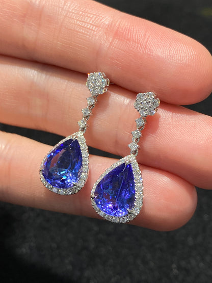 Natural Tanzanites 6.25ct Earrings