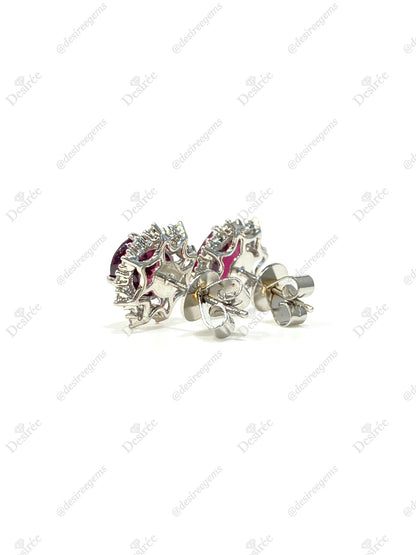 Natural Red Garnet 4.35ct Earrings