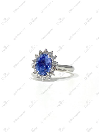Natural Unheated Blue Sapphire 2.31ct Ring