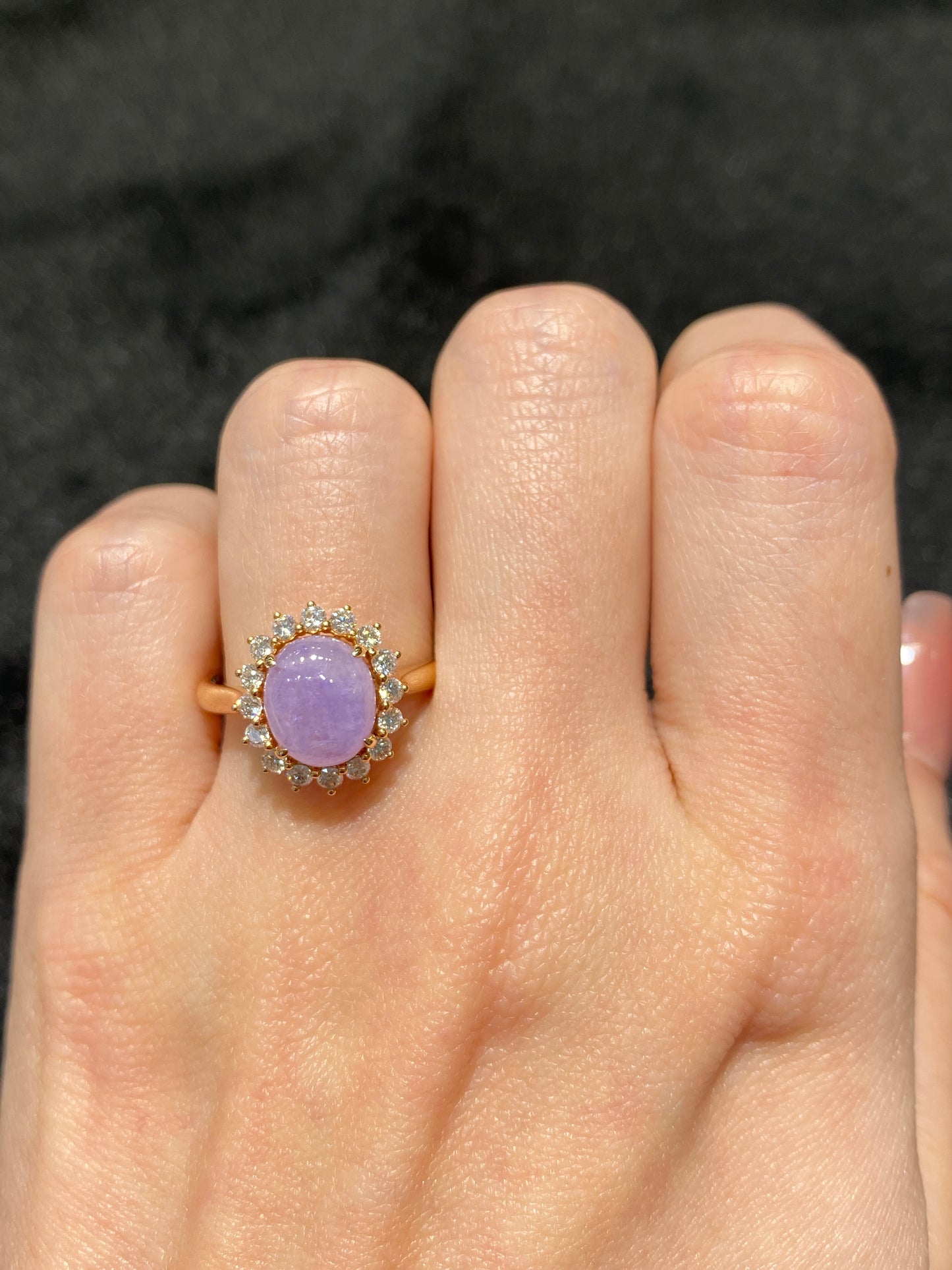 Natural Type A Lavender Jadeite Ring