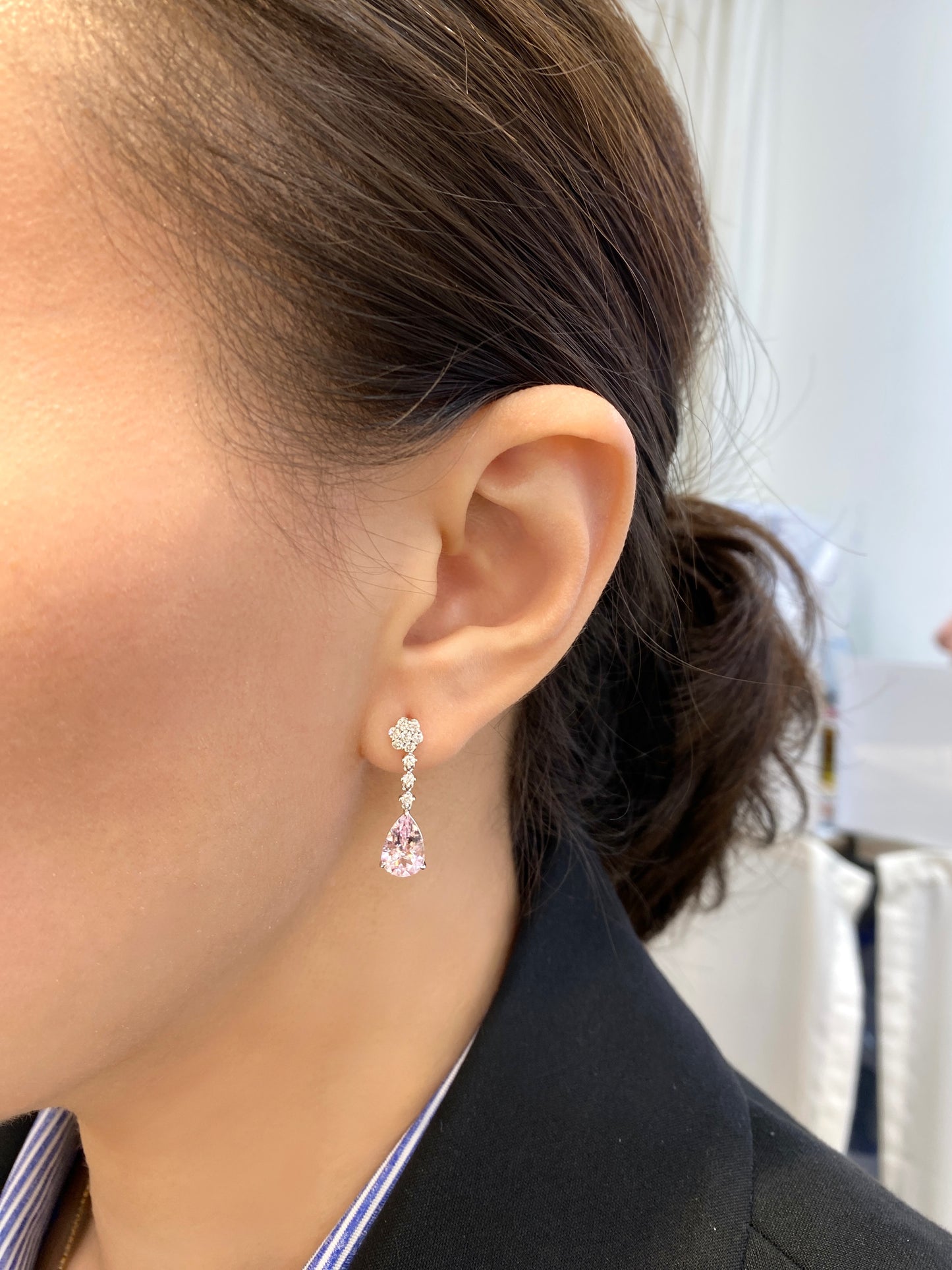 Natural Morganite 2.40ct Earrings