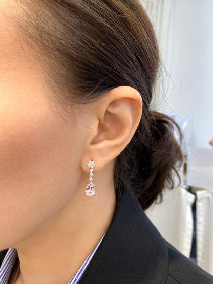 Natural Morganite 2.40ct Earrings
