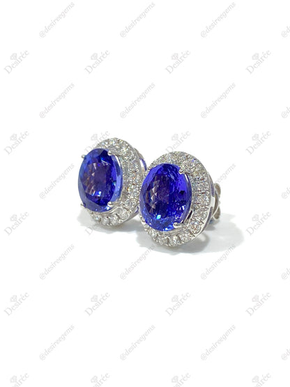 Natural Tanzanites 6.50ct Earrings