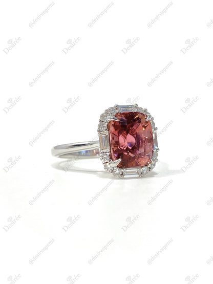 Natural Pink Tourmaline 3.53ct Ring