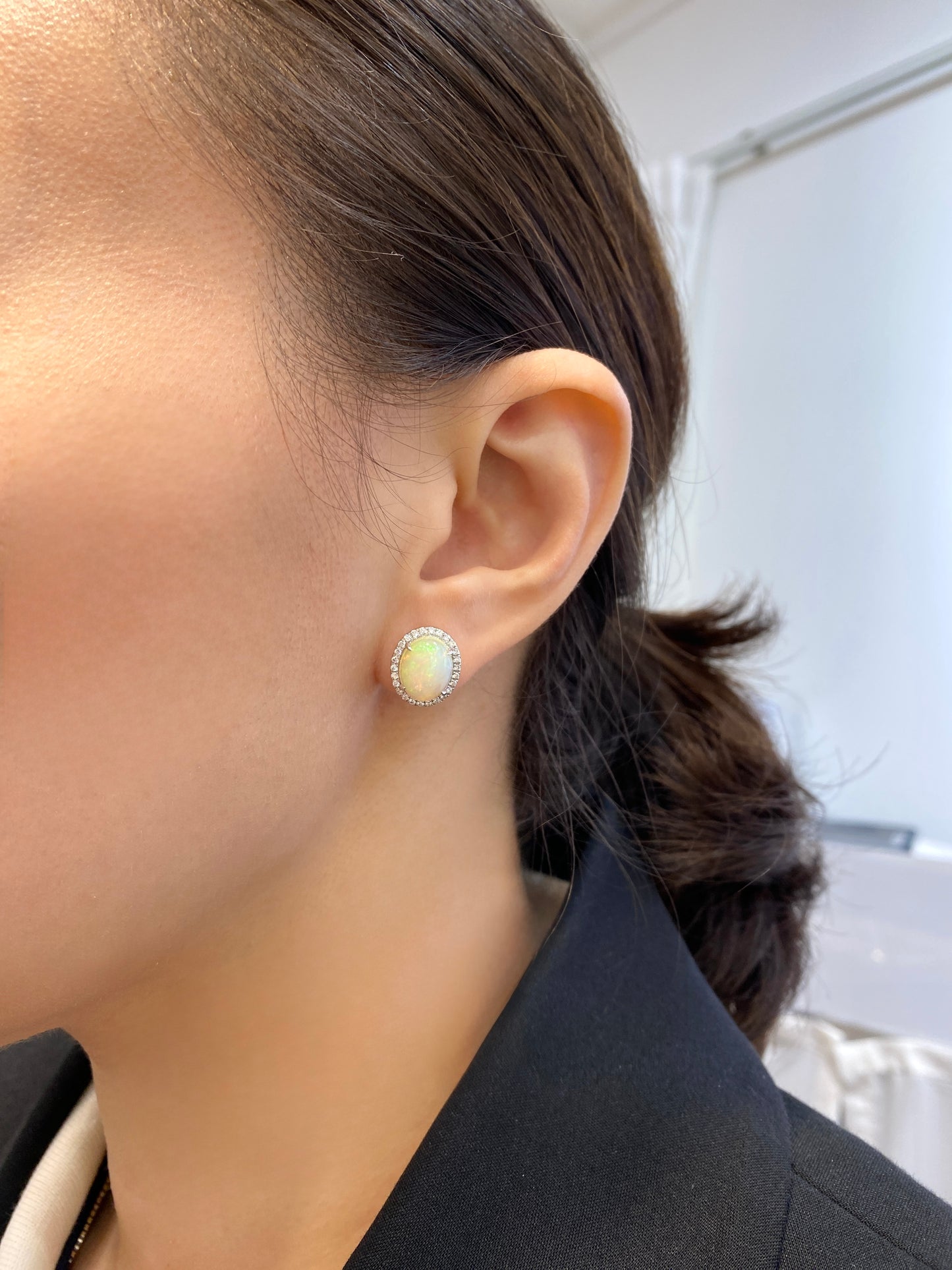 Natural Opal 3.55ct Earrings