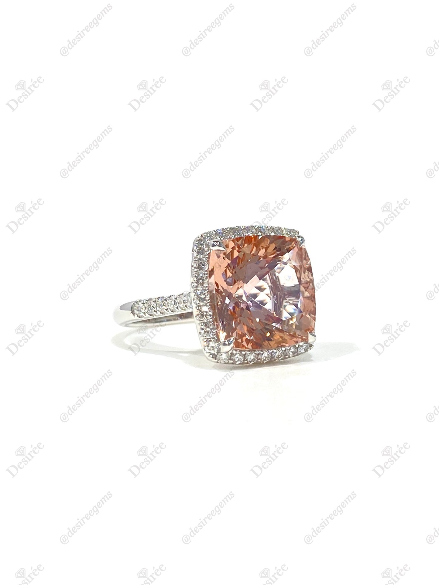Natural Morganite 7.89ct Ring