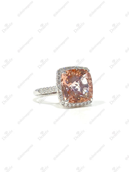 Natural Morganite 7.89ct Ring
