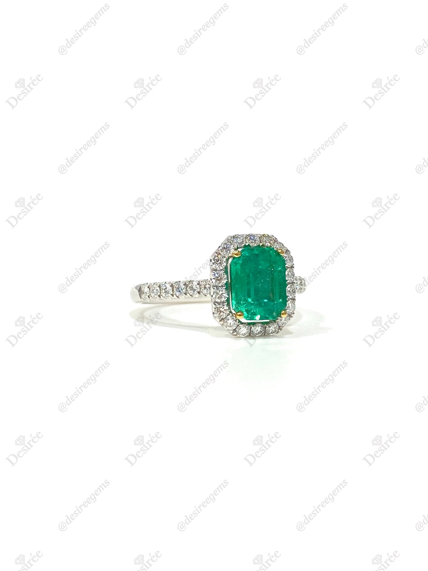 Natural Colombian Emerald 1.16ct Ring