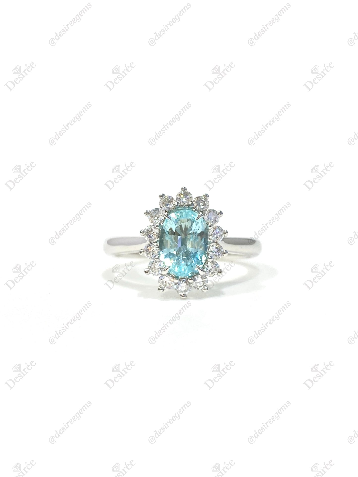 Natural Paraiba Tourmaline 0.97ct Ring