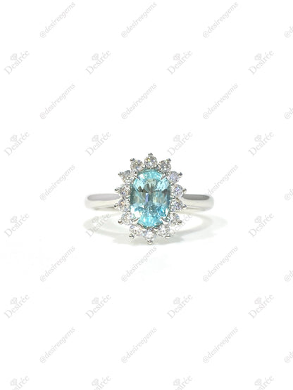 Natural Paraiba Tourmaline 0.97ct Ring