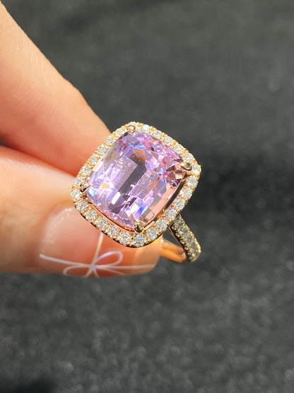 Natural Kunzite 6.50ct Ring