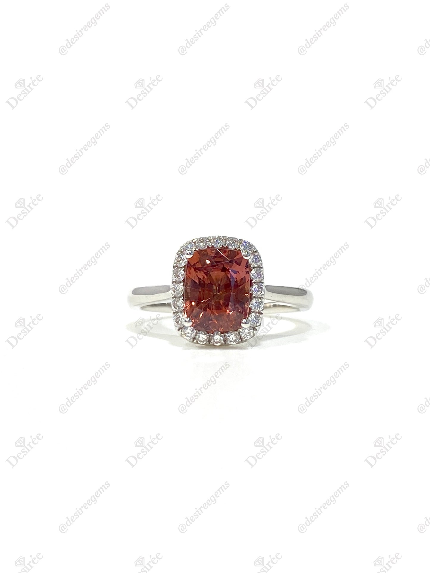 Natural Orange Spinel 1.70ct Ring