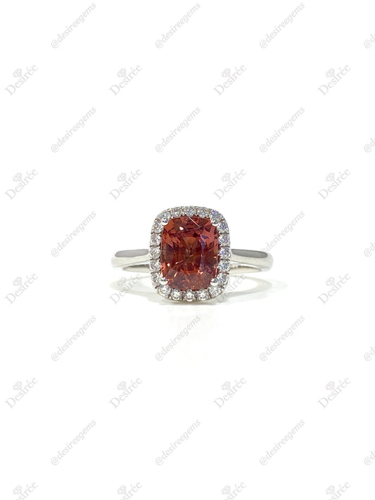 Natural Orange Spinel 1.70ct Ring