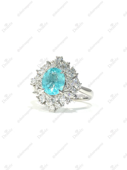 Natural Paraiba Tourmaline 1.63ct Ring