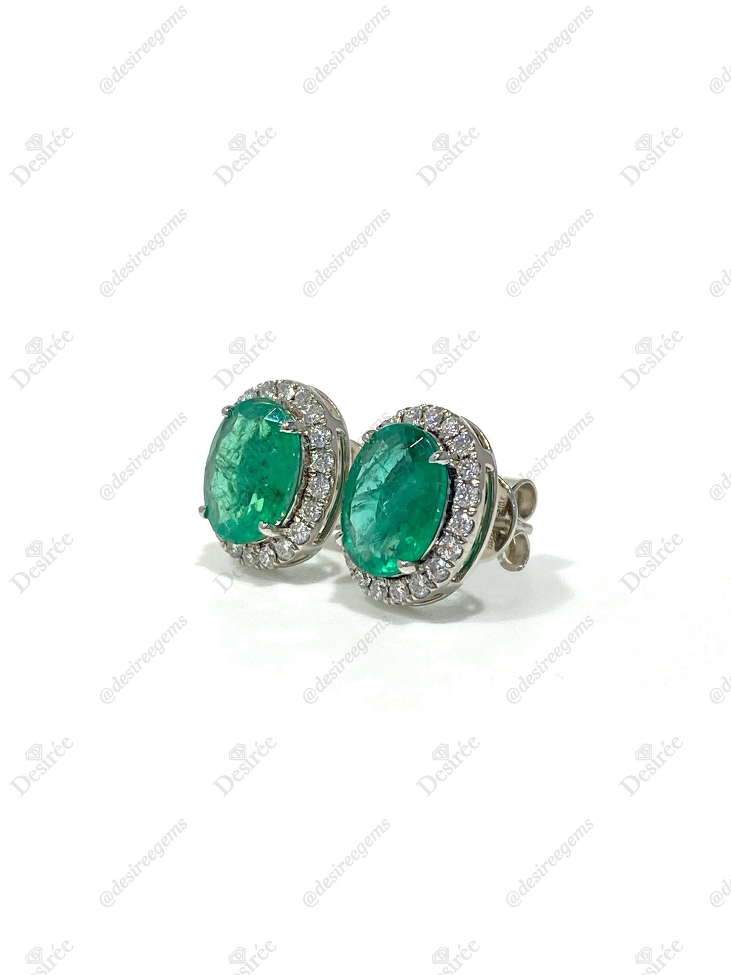 Natural Emerald 3.01ct Earrings