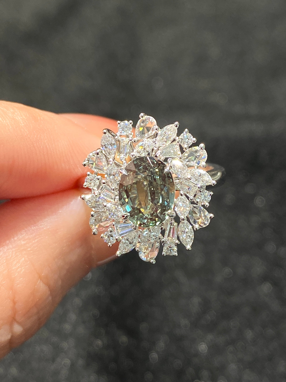 Natural Color Change Alexandrite 2.46ct Ring