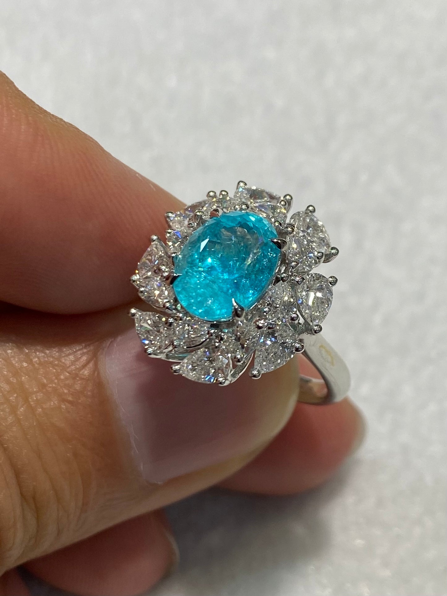 Natural Paraiba Tourmaline 2.91ct Ring