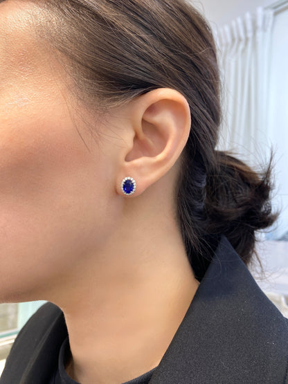 Blue Sapphire 2.16ct Earrings