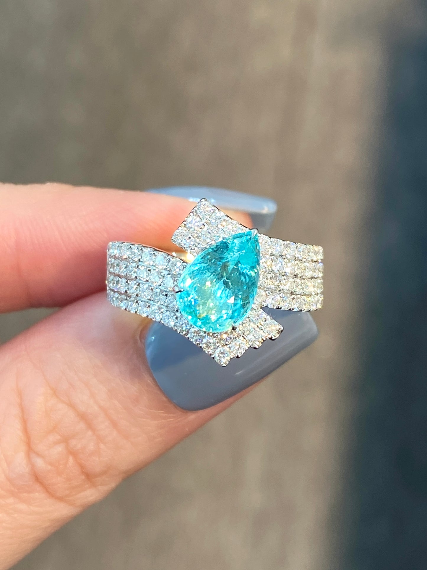 Natural Paraiba Tourmaline 1.45ct Ring