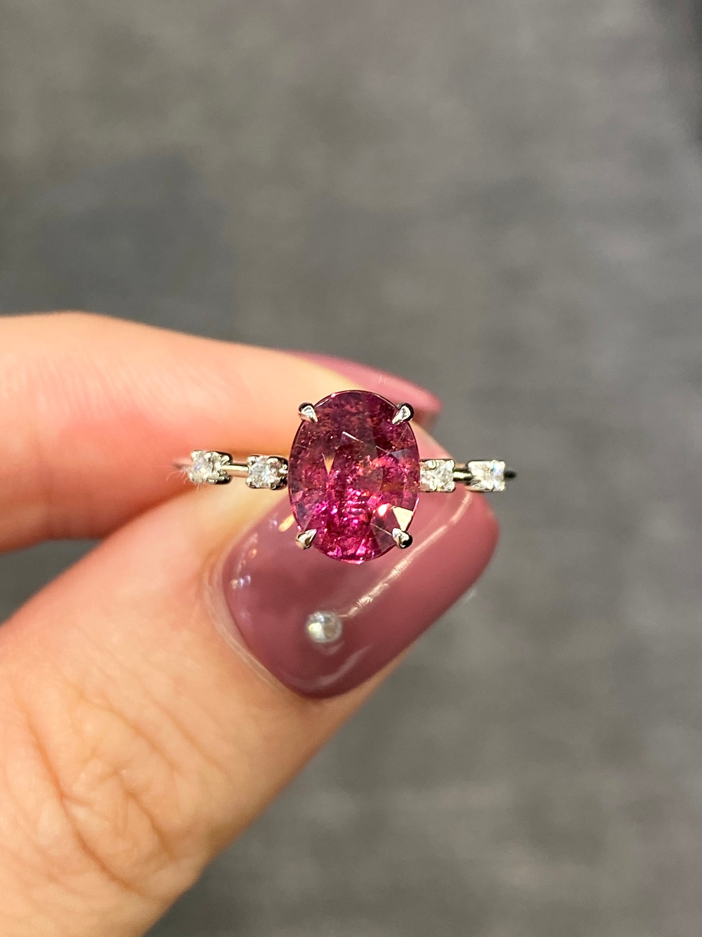 Natural Pink Tourmaline 1.95ct Ring