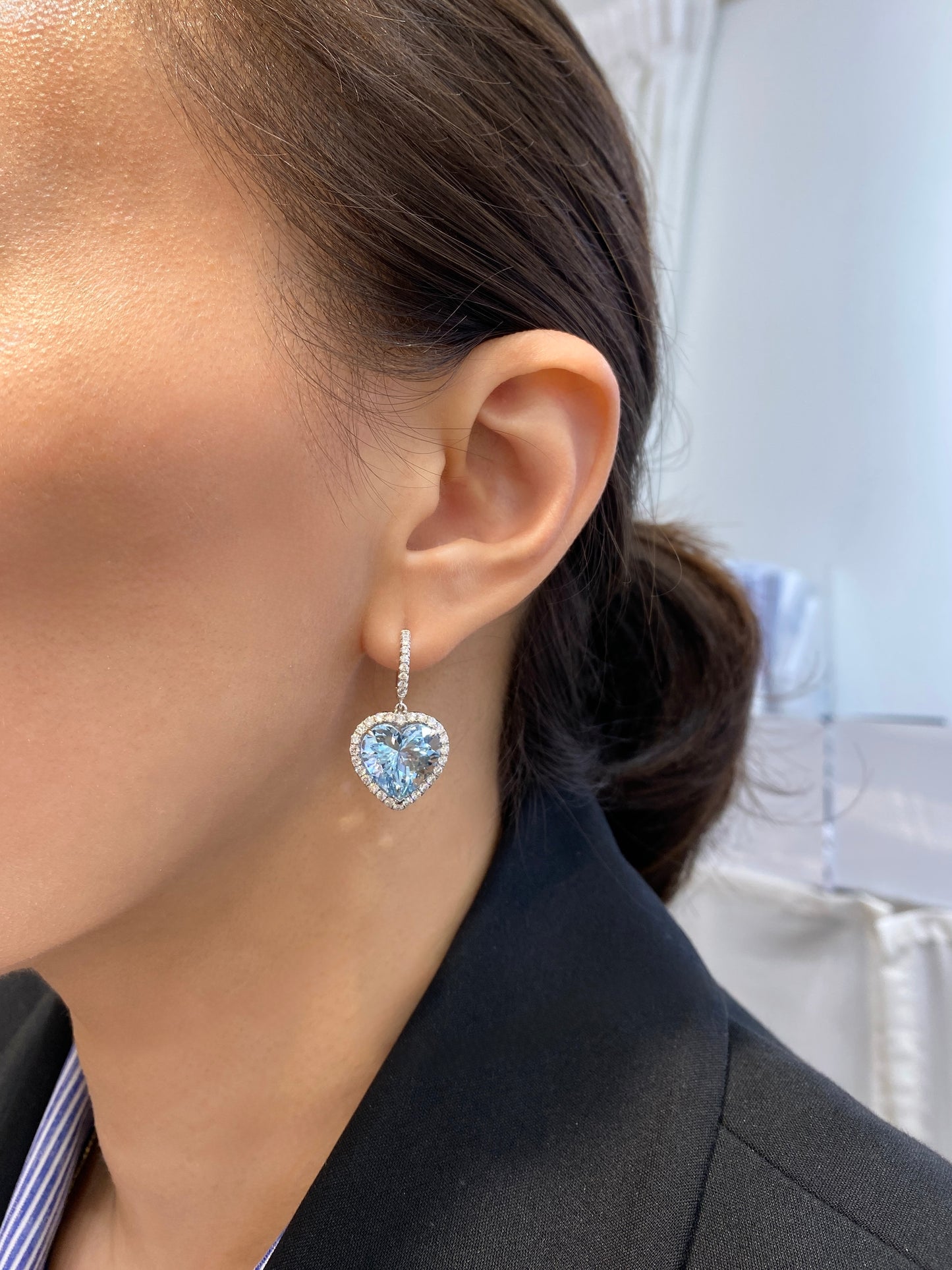 Natural Aquamarine Earrings 10.44ct
