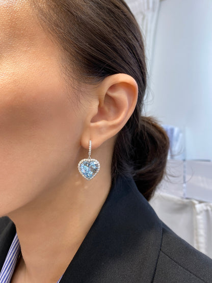 Natural Aquamarine Earrings 10.44ct