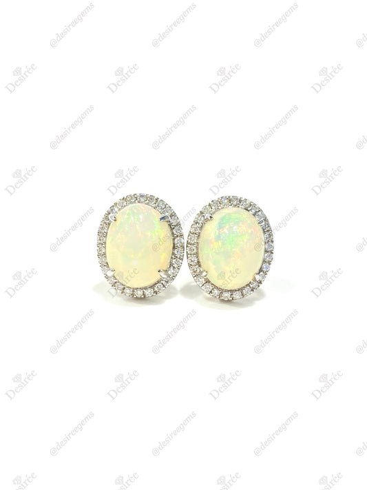 Natural Opal 3.91ct Earrings