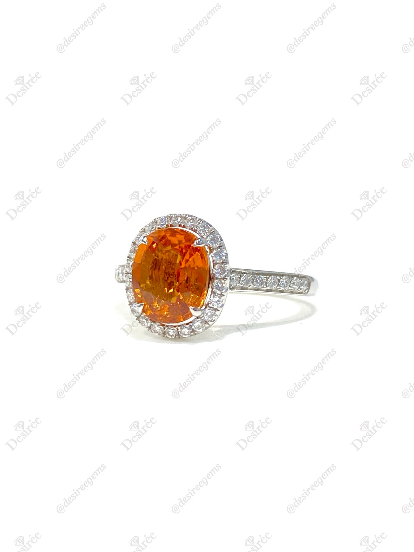 Natural Mandarin Garnet 2.08ct Ring