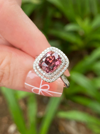 Natural Purplish Pink Tourmaline 1.90ct Ring