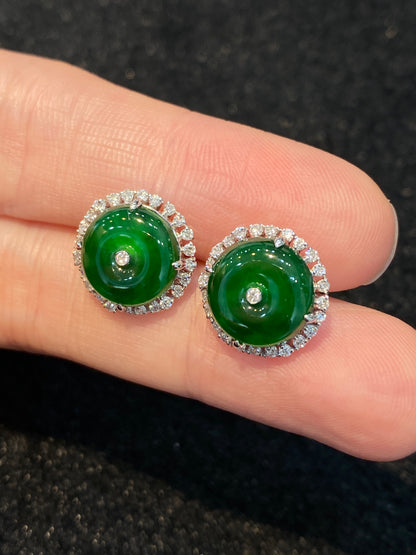 Natural Type A Jadeite Earrings