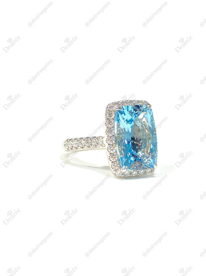 Natural Aquamarine 4.56ct Ring