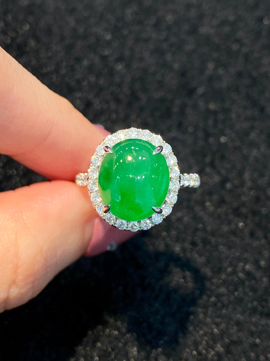Natural Type A Jadeite Ring