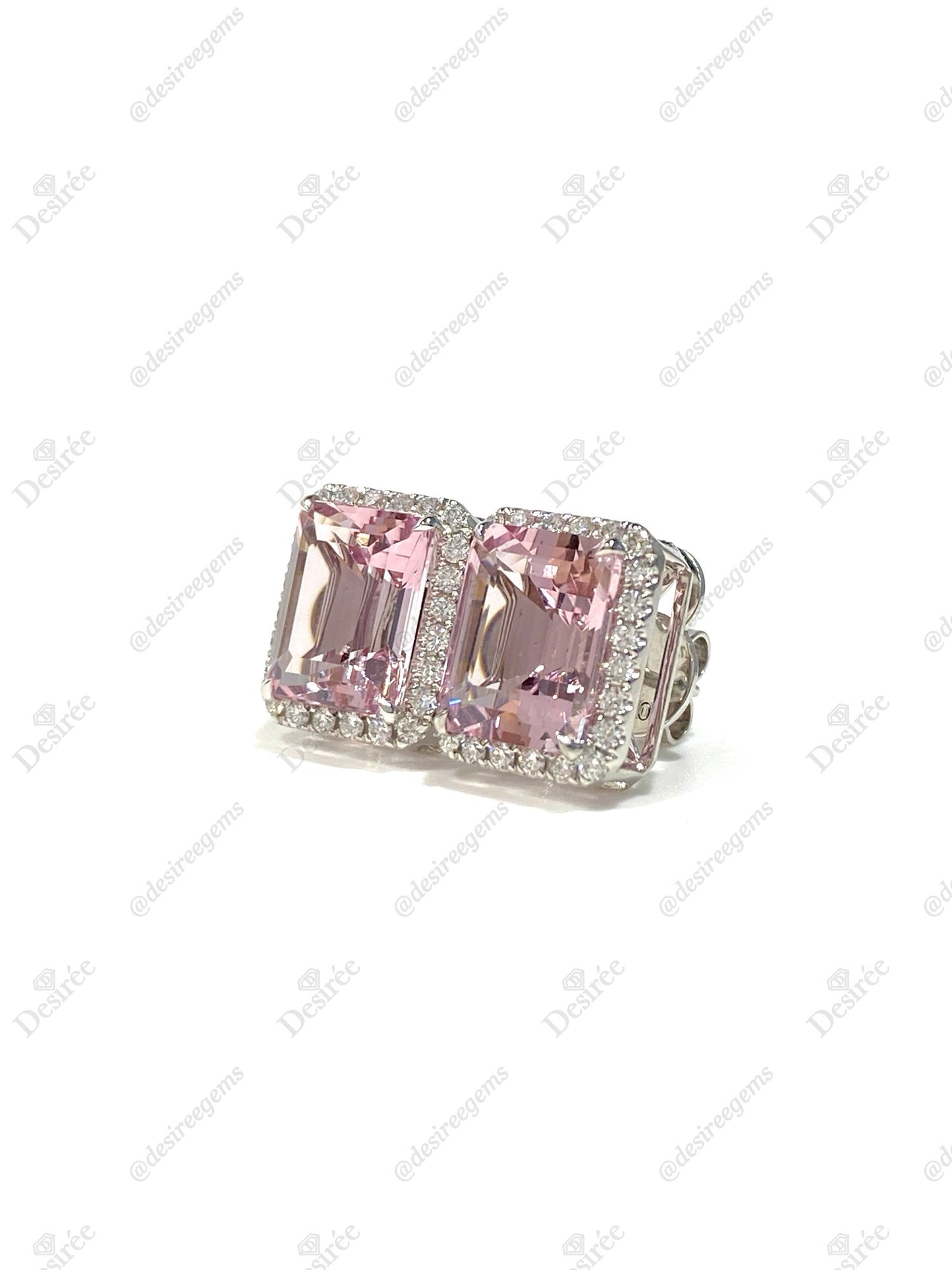 Natural Morganite 6.55ct Earrings