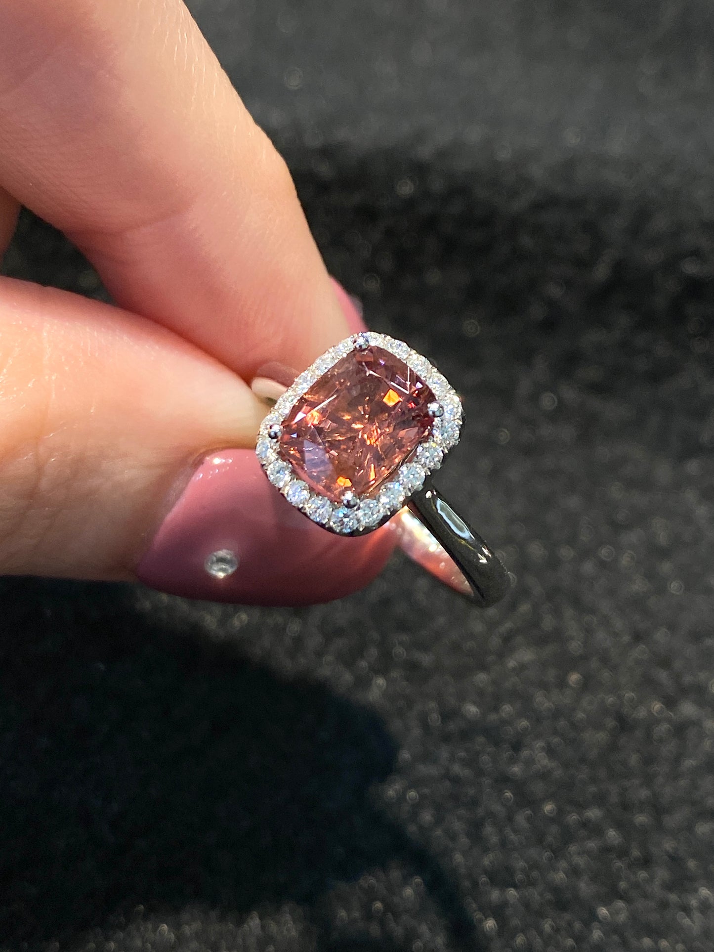 Natural Orange Spinel 1.70ct Ring