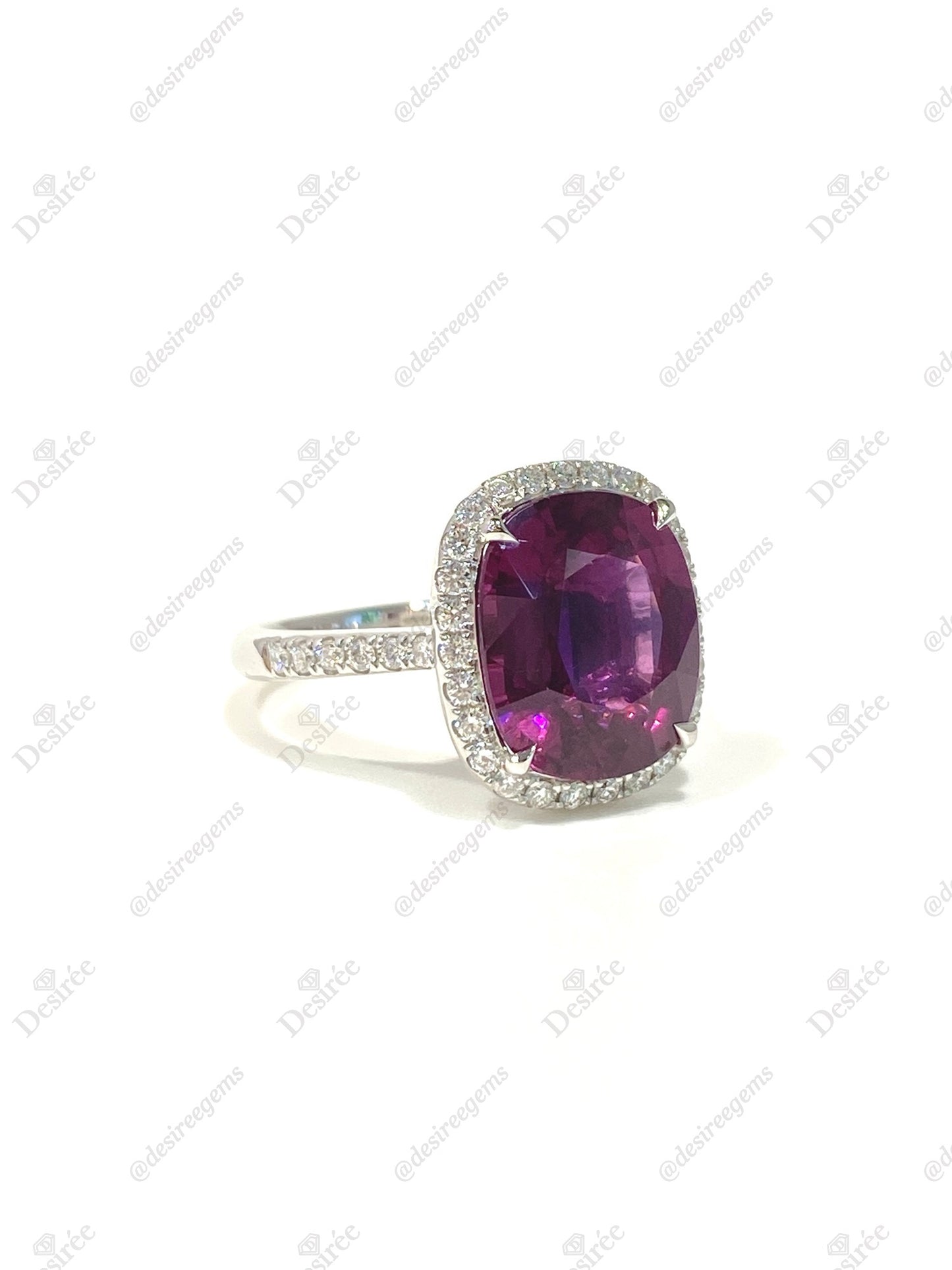 Natural Rhodolite Garnet 6.55ct Ring