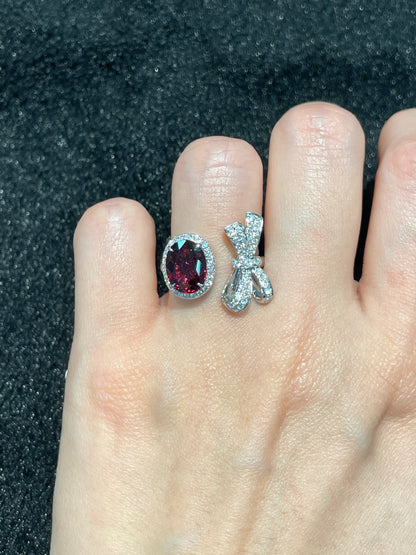 Natural Red Garnet 2.82ct Ring