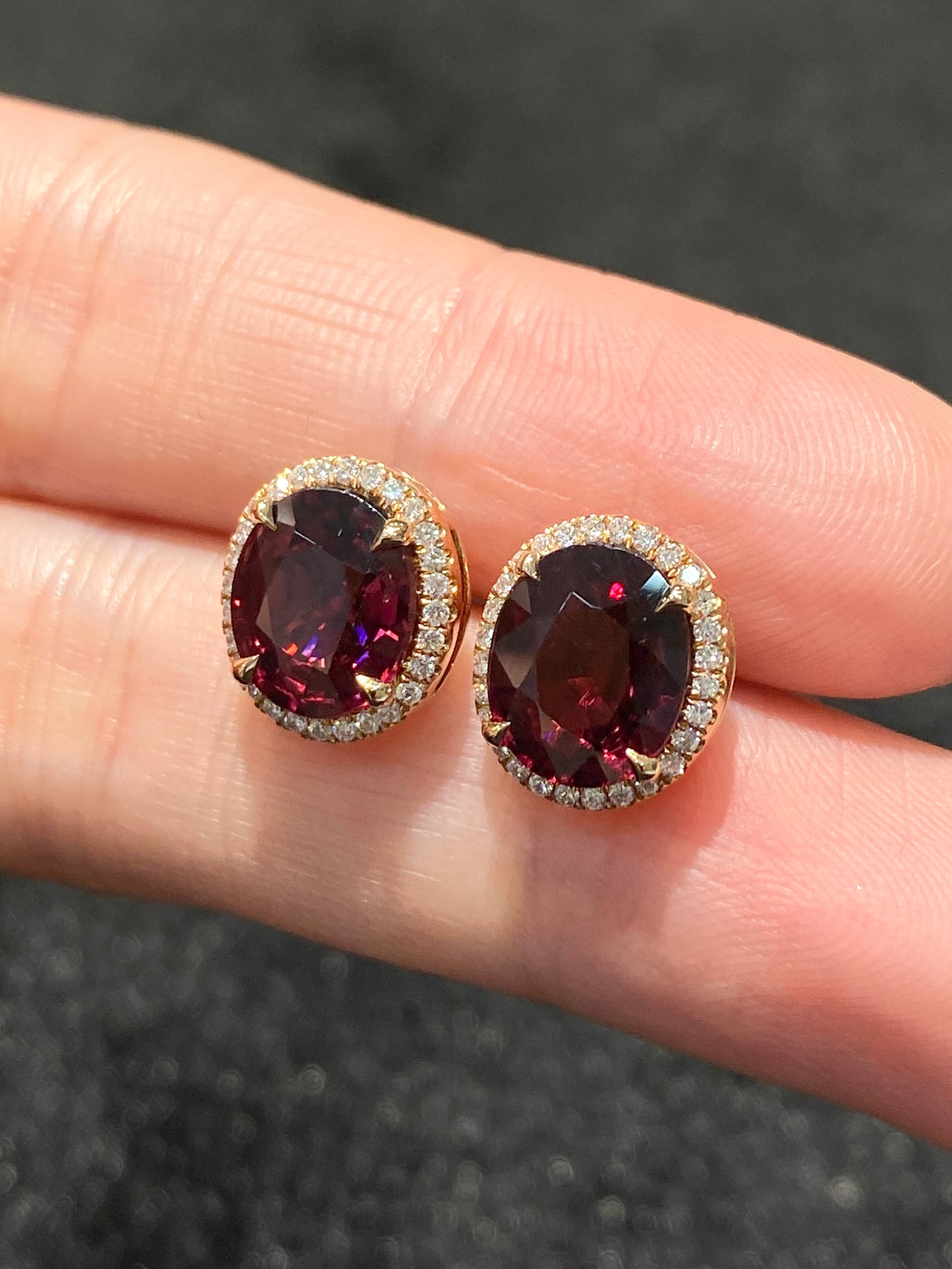 Natural Red Garnet 4.67ct Earrings