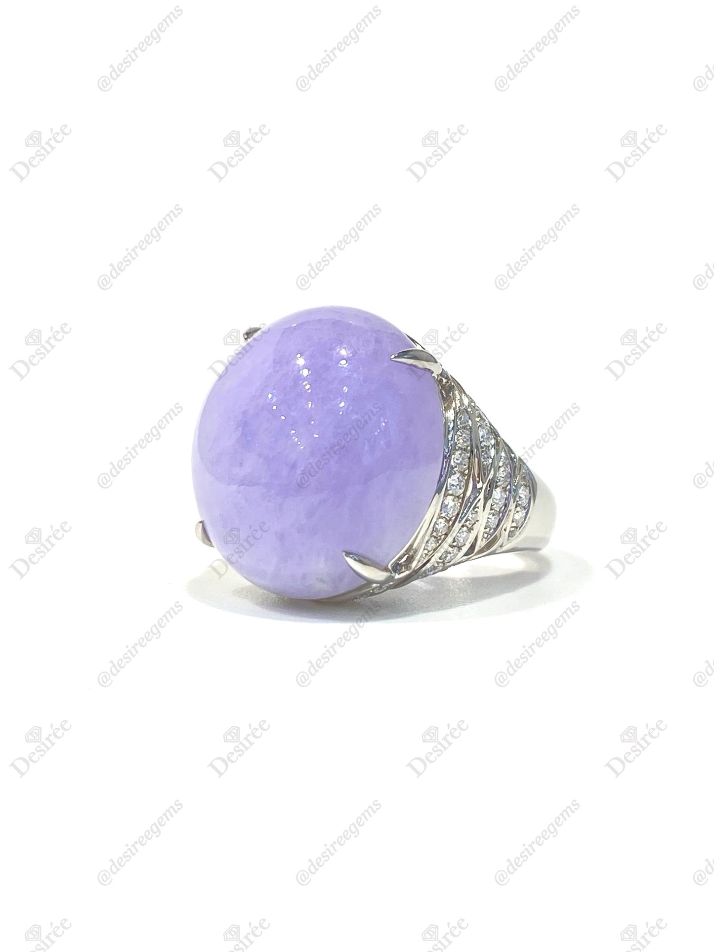 Natural Type A Lavender Jadeite Ring