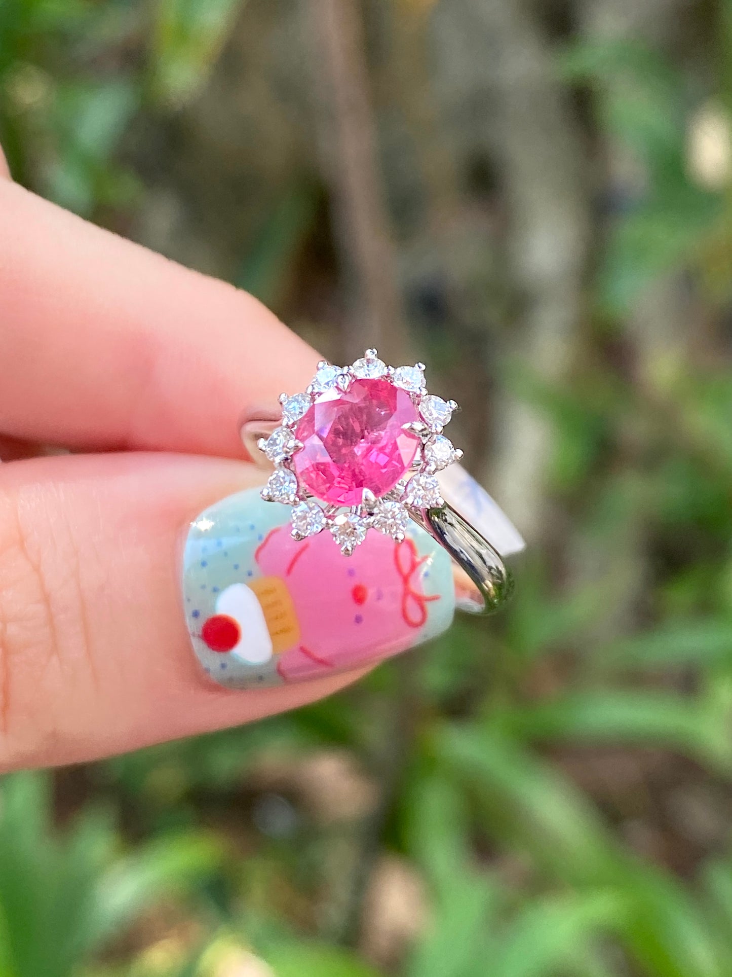 Natural Pink Spinel 1.13ct Ring