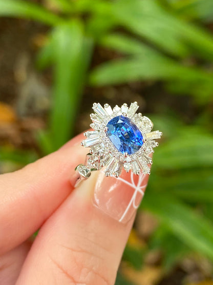 Natural Blue Sapphire 1.51ct Ring