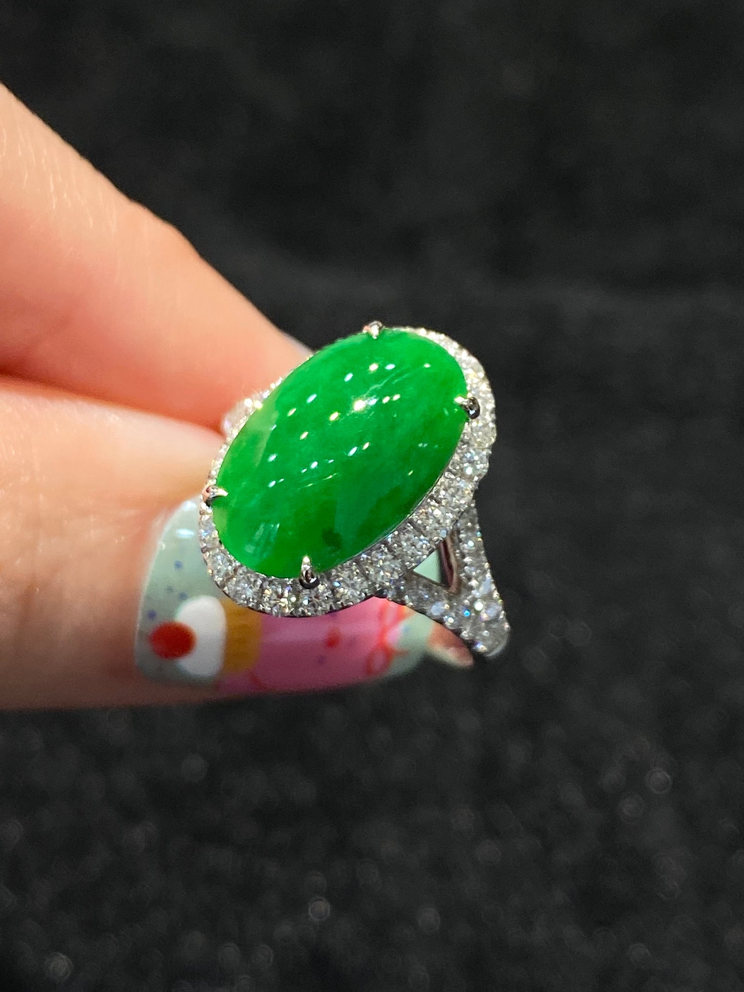 Natural Type A Jadeite Ring