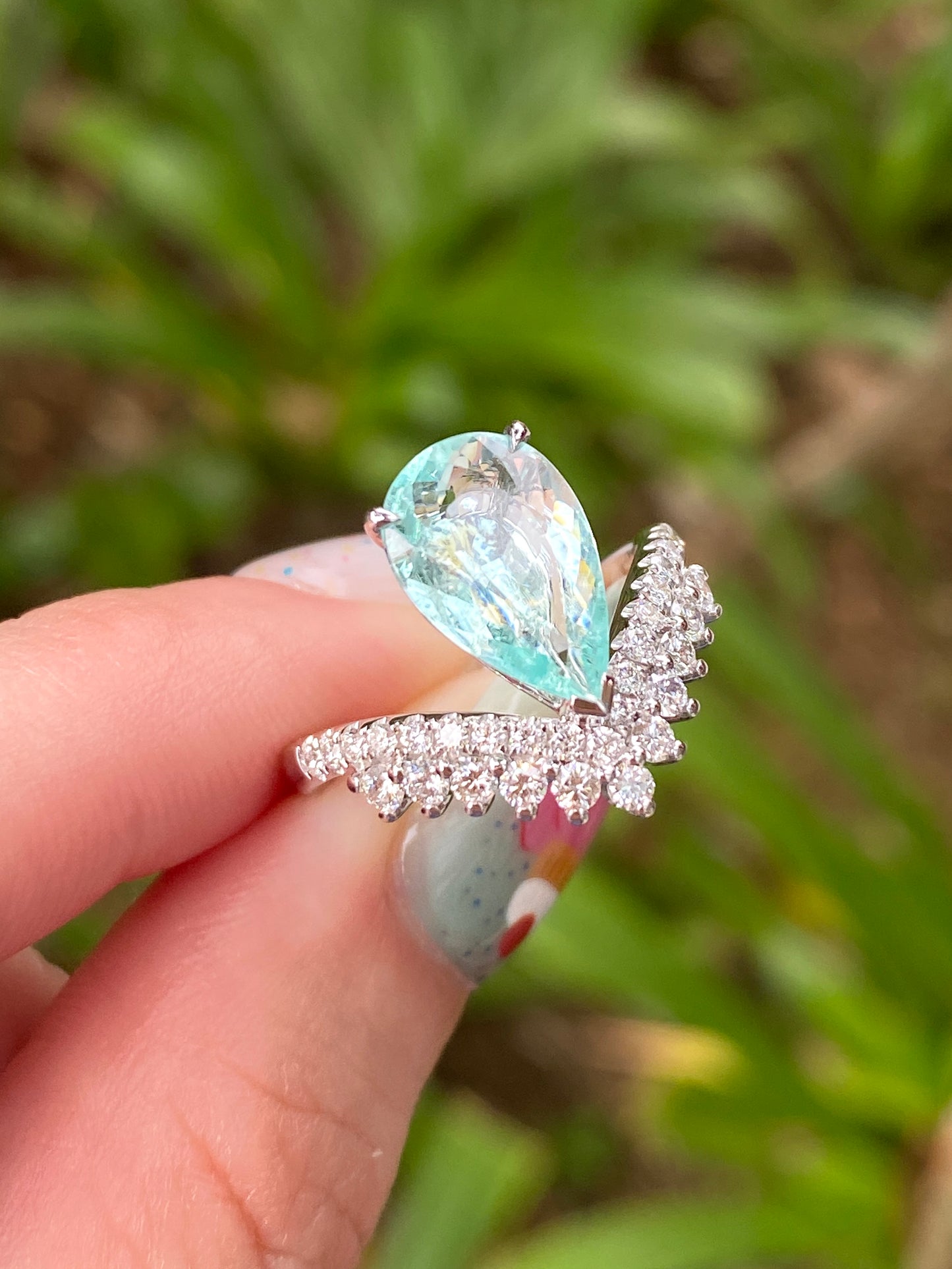 Natural Paraiba Tourmaline 1.67ct Ring