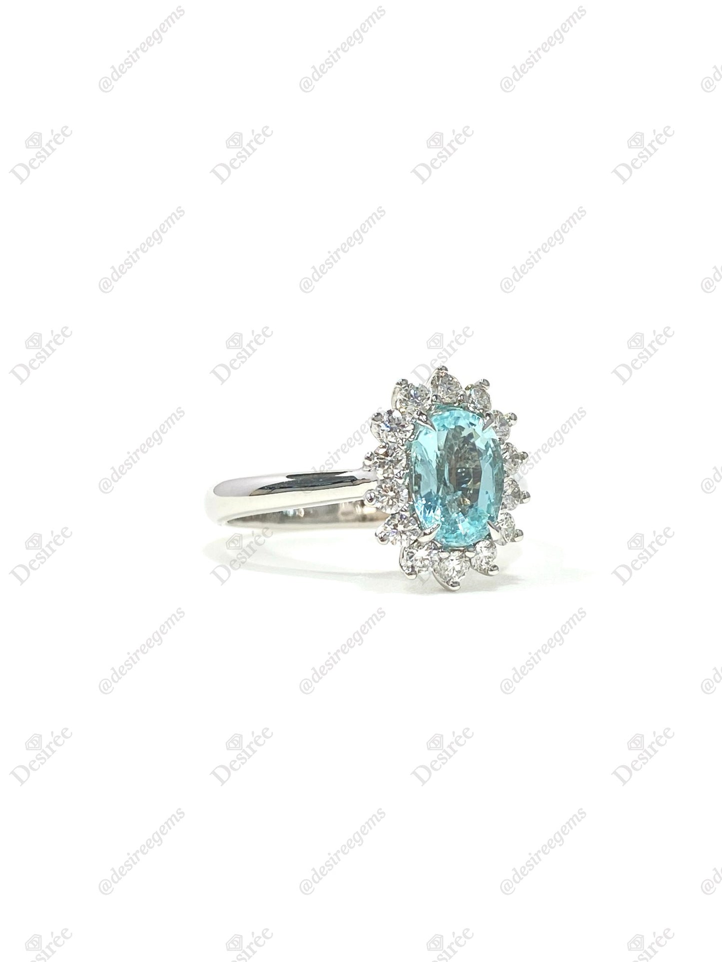 Natural Paraiba Tourmaline 0.97ct Ring
